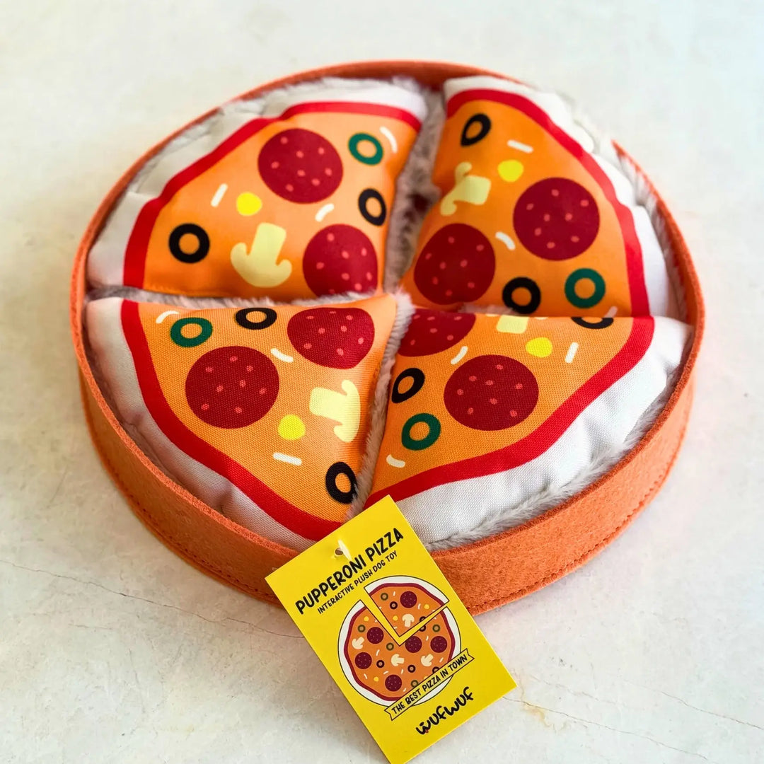 Pepperoni Pizza Dog Toy