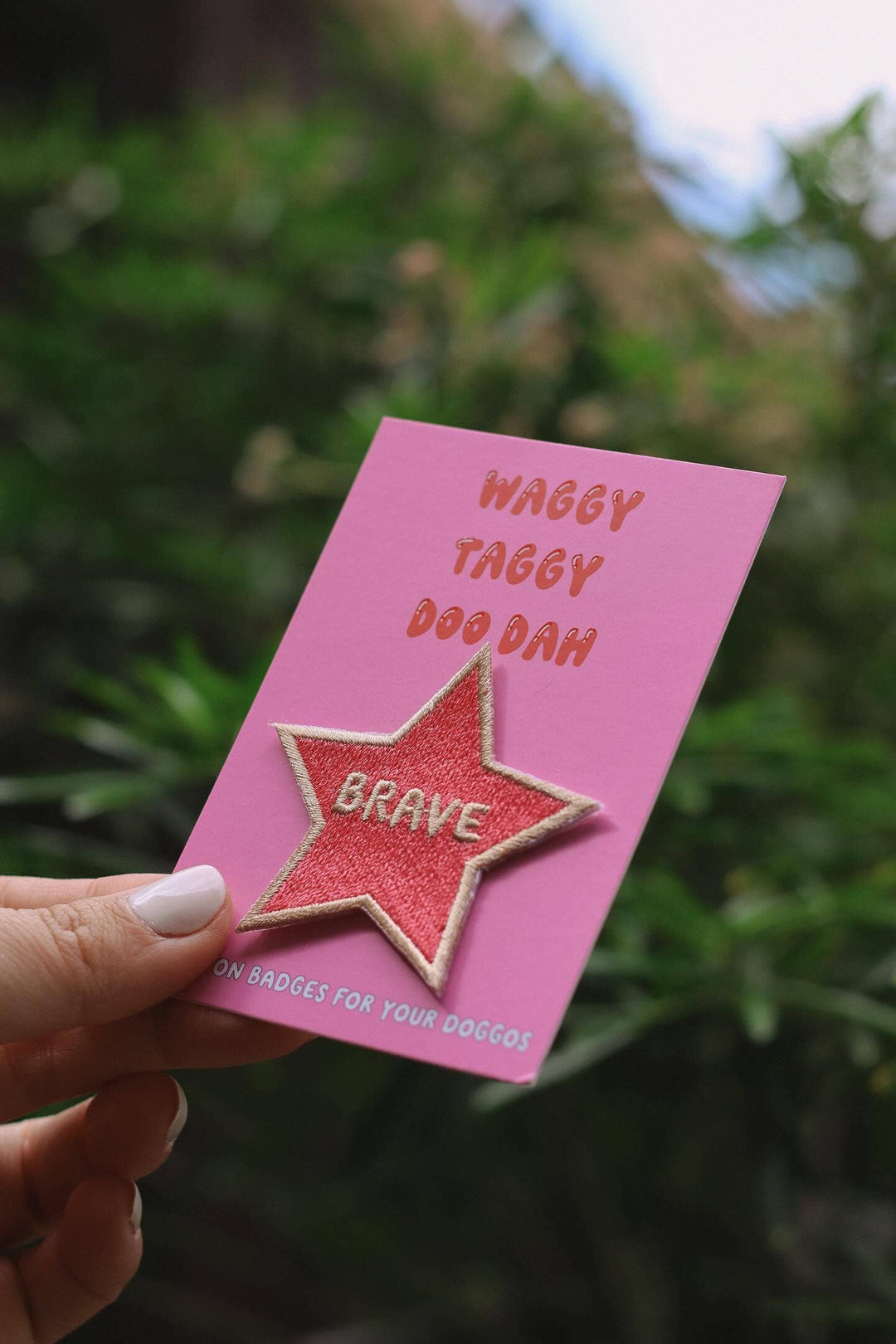 "Brave" Embroidered Iron on patch