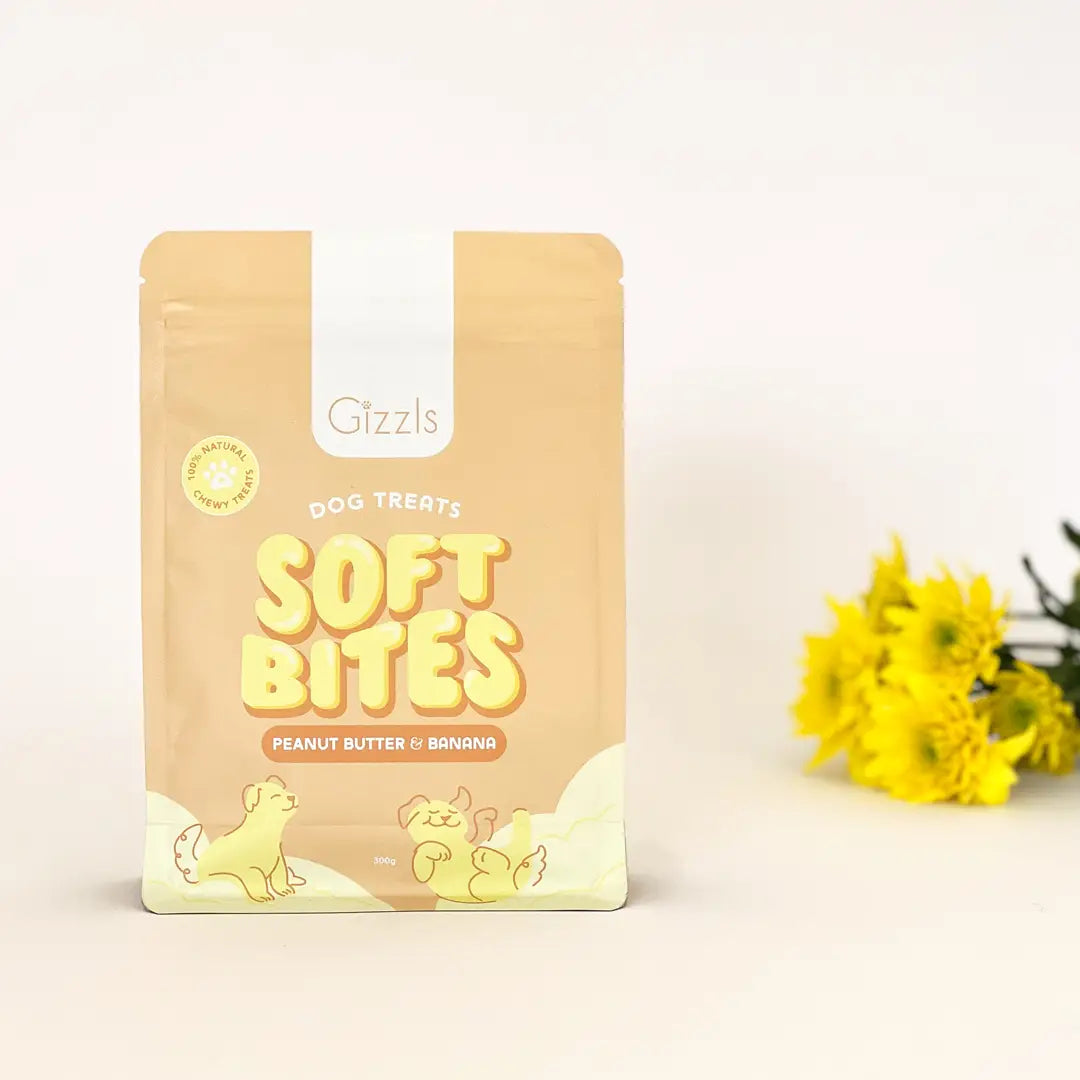 Peanut Butter & Banana Chewy Dog Treats