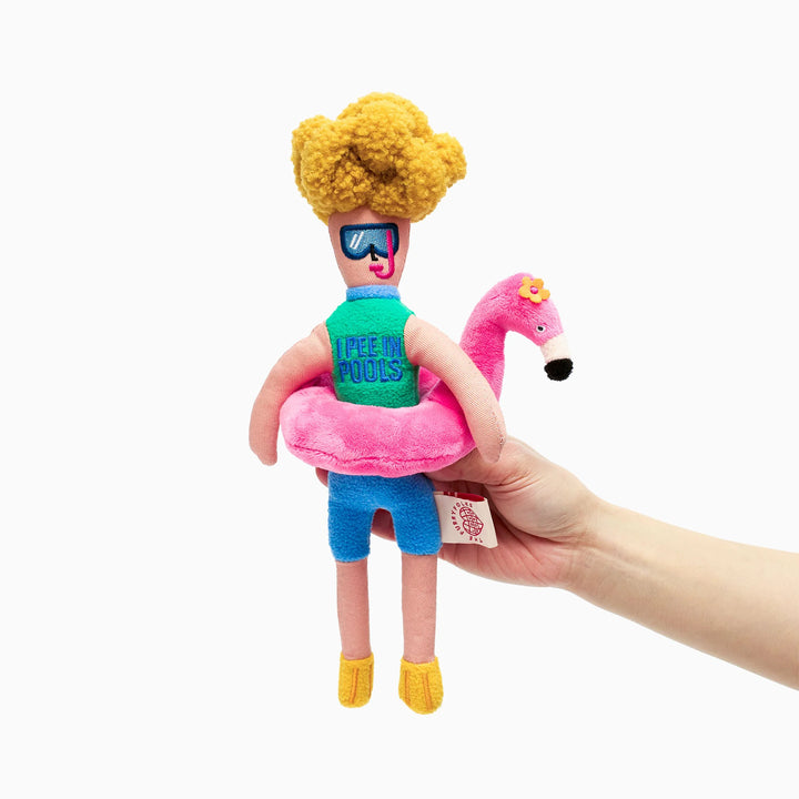 Surfer and Flamingo Enrichment Dog Toy
