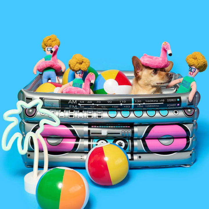 Surfer and Flamingo Enrichment Dog Toy