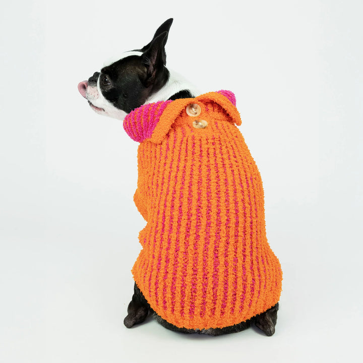 Ribbed Orange Sweater for Dogs