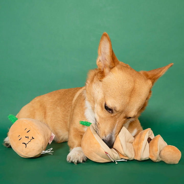 Yellow Onion Enrichment Dog Toy