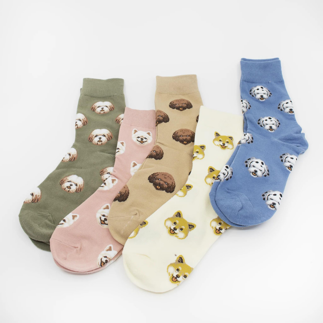 Blue Dalmatian Pattern Socks