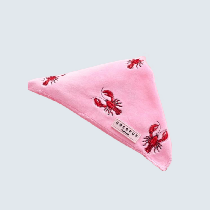 Luxe Velvet Bandana - Lobster Love