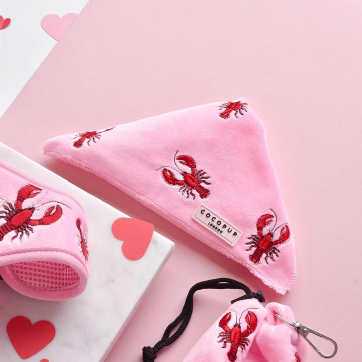 Luxe Velvet Bandana - Lobster Love