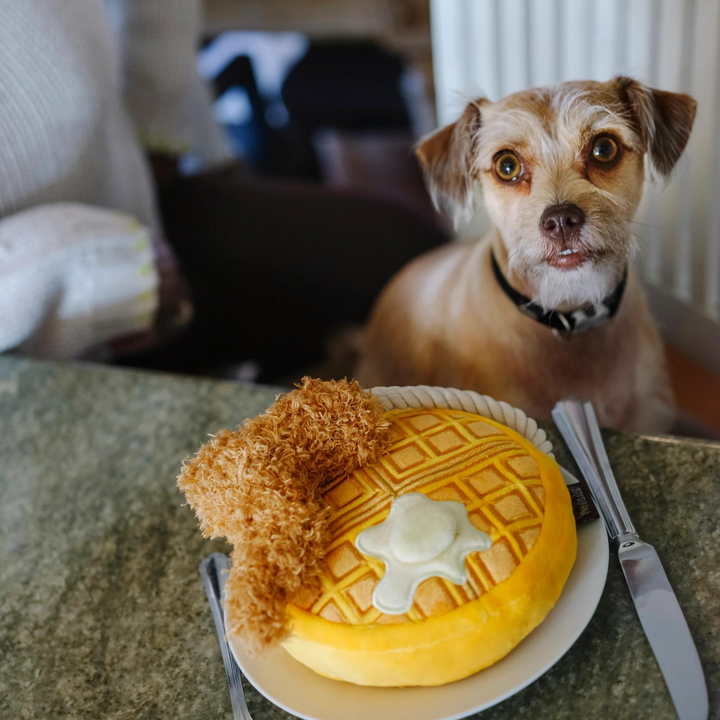 Brunch Chicken & Wooffles Dog Toy