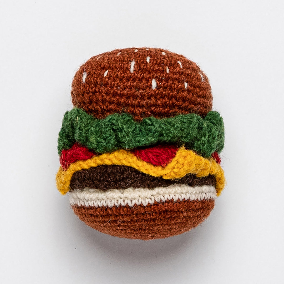 Hand Knit Hamburger