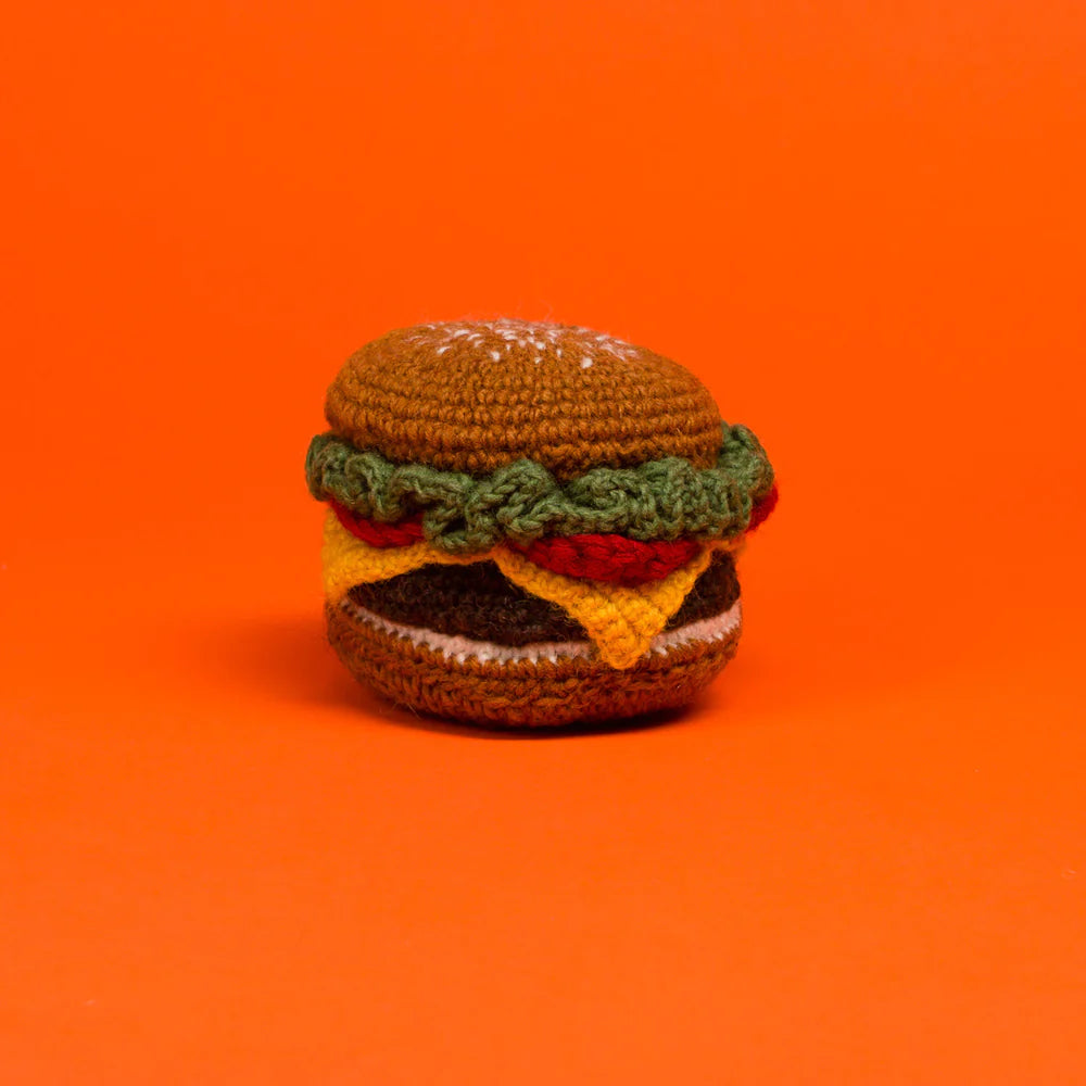 Hand Knit Hamburger