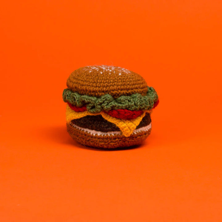 Hand Knit Hamburger